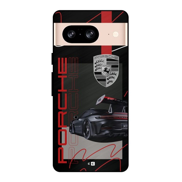 Classy Black Supercar Metal Back Case for Google Pixel 8