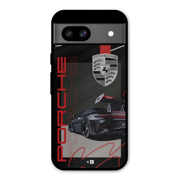 Classy Black Supercar Metal Back Case for Google Pixel 8a