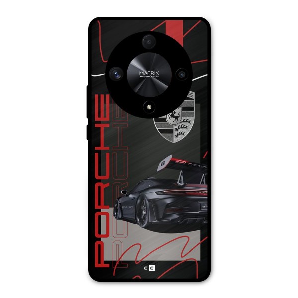 Classy Black Supercar Metal Back Case for Honor X9b