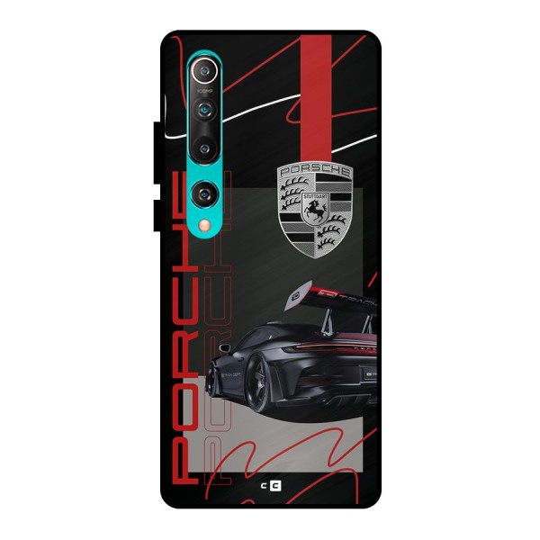 Classy Black Supercar Metal Back Case for Mi 10