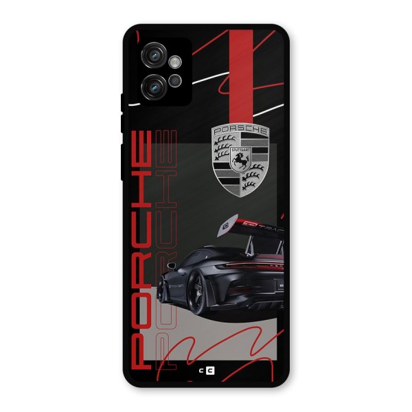 Classy Black Supercar Metal Back Case for Moto G32