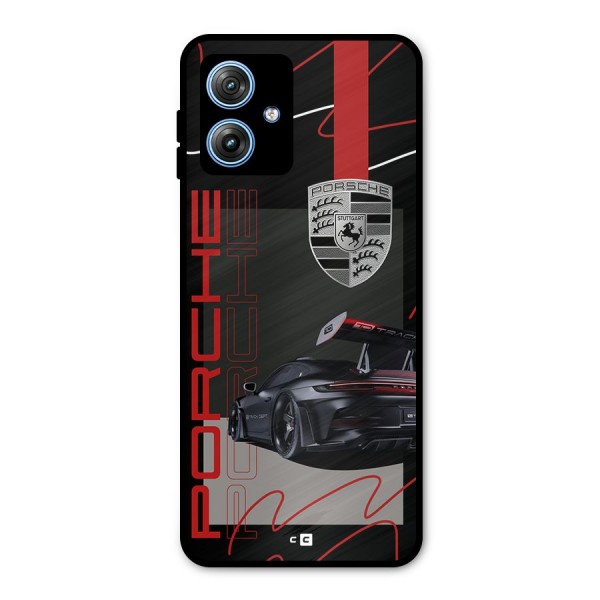 Classy Black Supercar Metal Back Case for Moto G54