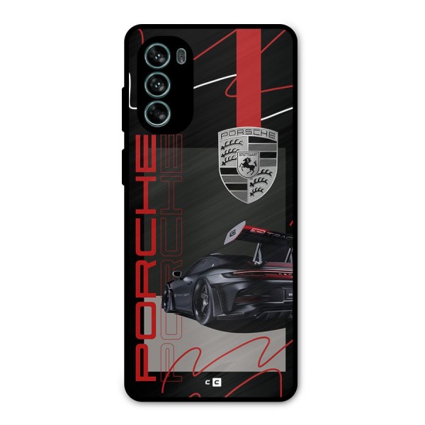 Classy Black Supercar Metal Back Case for Moto G62