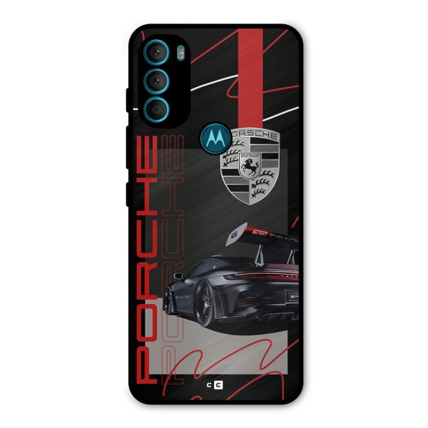 Classy Black Supercar Metal Back Case for Moto G71 5G