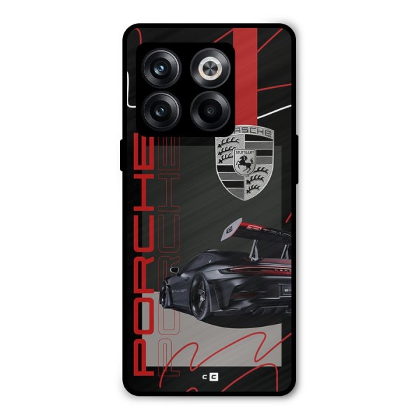 Classy Black Supercar Metal Back Case for OnePlus 10T