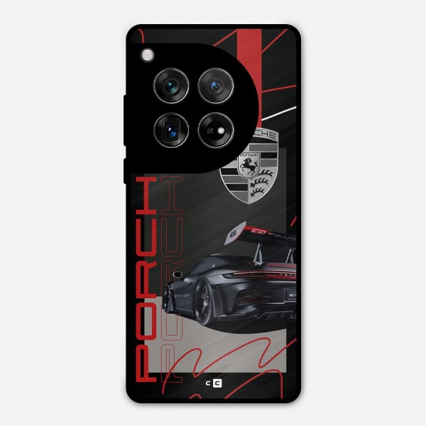 Classy Black Supercar Metal Back Case for OnePlus 12