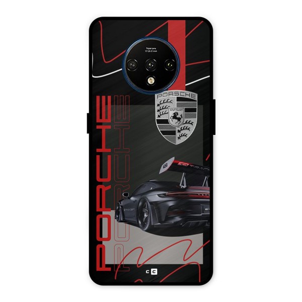 Classy Black Supercar Metal Back Case for OnePlus 7T