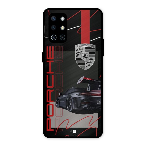 Classy Black Supercar Metal Back Case for OnePlus 9R