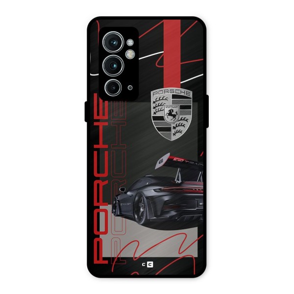 Classy Black Supercar Metal Back Case for OnePlus 9RT 5G