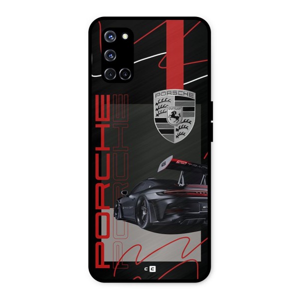 Classy Black Supercar Metal Back Case for Oppo A52