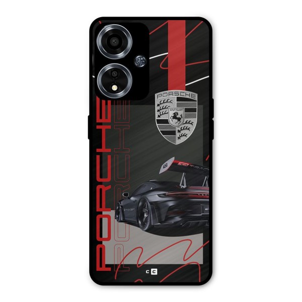 Classy Black Supercar Metal Back Case for Oppo A59