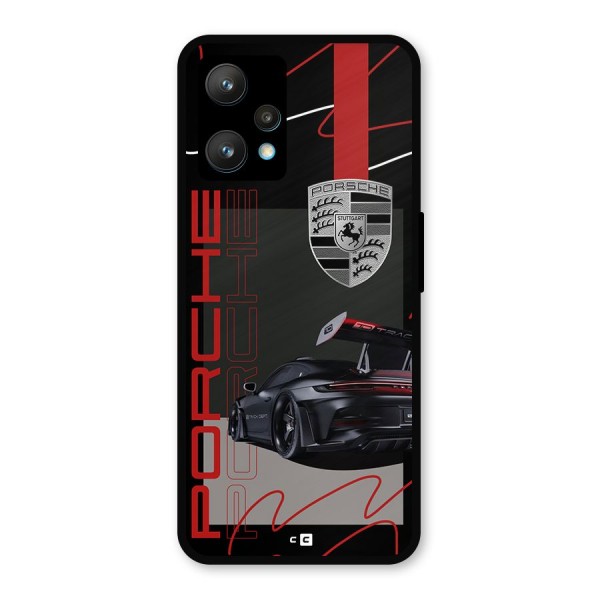 Classy Black Supercar Metal Back Case for Realme 9