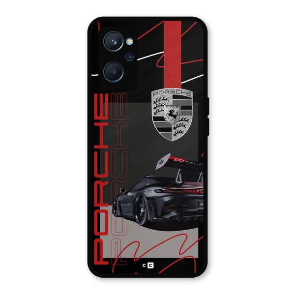 Classy Black Supercar Metal Back Case for Realme 9i