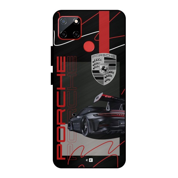 Classy Black Supercar Metal Back Case for Realme C12