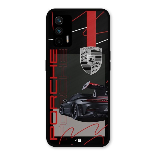 Classy Black Supercar Metal Back Case for Realme GT 5G