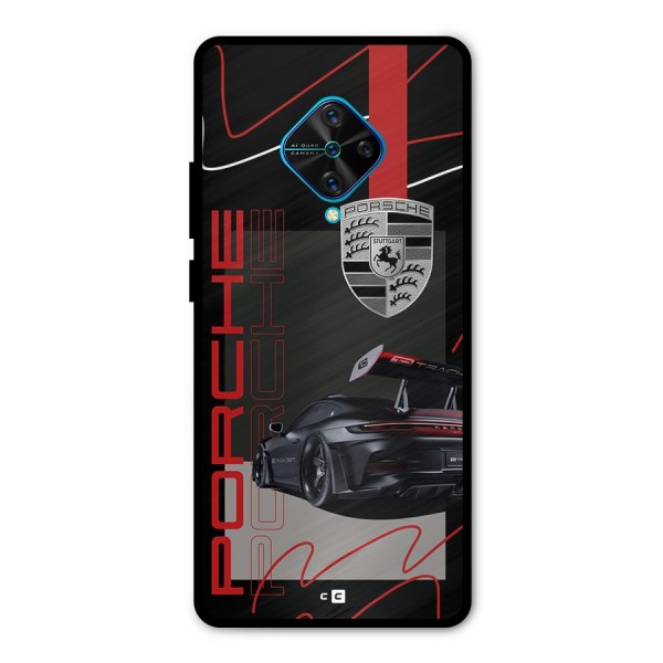 Classy Black Supercar Metal Back Case for Vivo S1 Pro