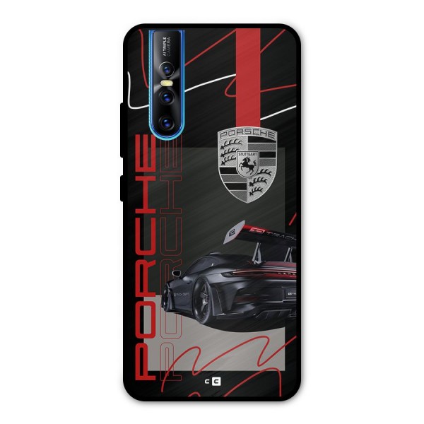 Classy Black Supercar Metal Back Case for Vivo V15 Pro