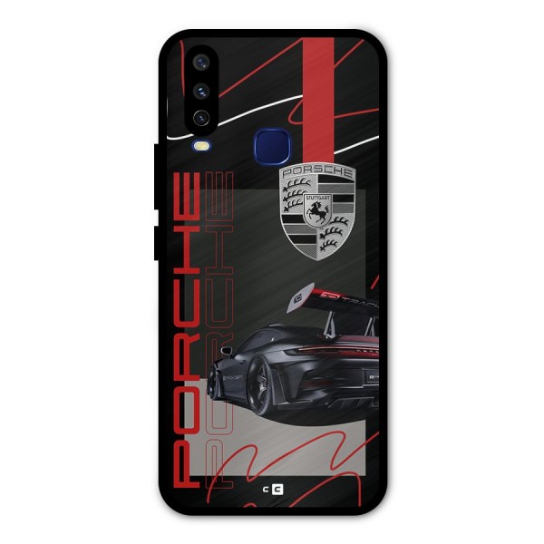 Classy Black Supercar Metal Back Case for Vivo V17