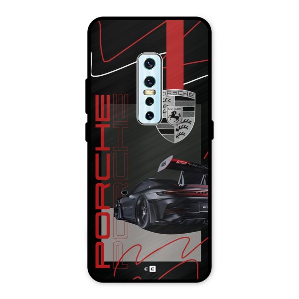 Classy Black Supercar Metal Back Case for Vivo V17 Pro