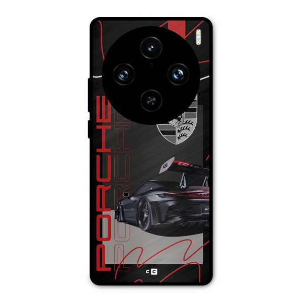 Classy Black Supercar Metal Back Case for Vivo X100 Pro