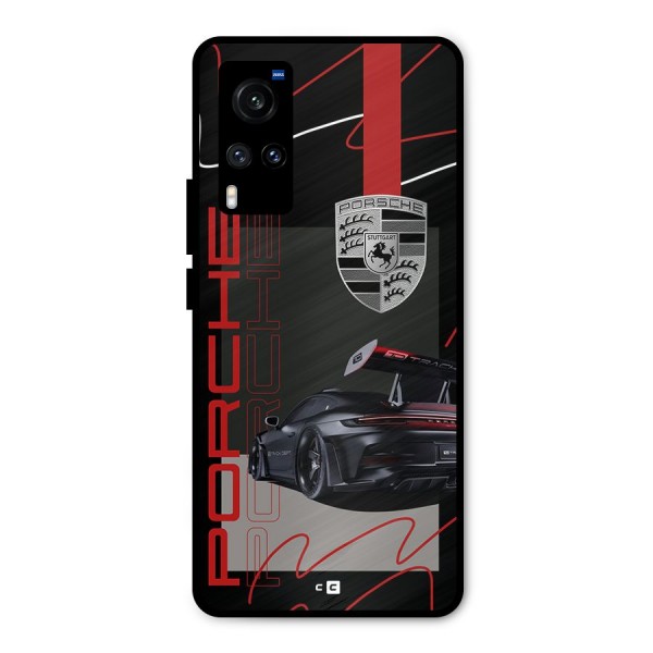 Classy Black Supercar Metal Back Case for Vivo X60