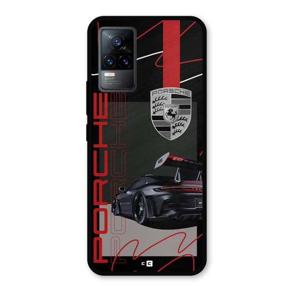 Classy Black Supercar Metal Back Case for Vivo Y73