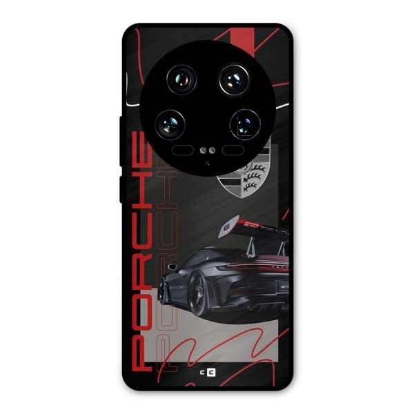 Classy Black Supercar Metal Back Case for Xiaomi 14 Ultra