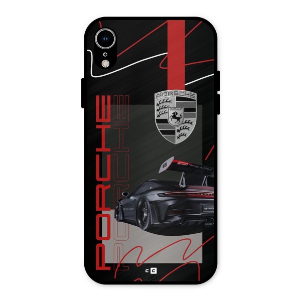 Classy Black Supercar Metal Back Case for iPhone XR