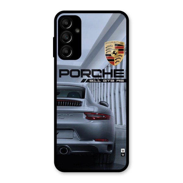 Classy Supercar Glass Back Case for Galaxy A14 5G