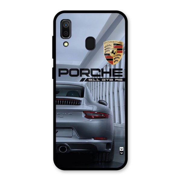 Classy Supercar Glass Back Case for Galaxy A30