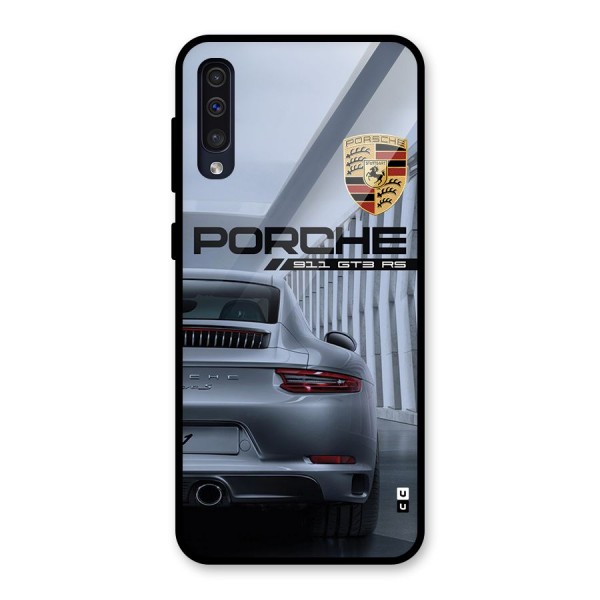 Classy Supercar Glass Back Case for Galaxy A50