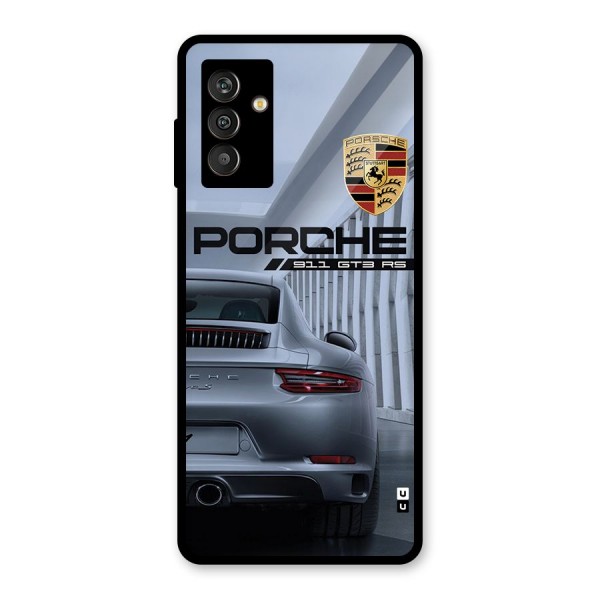 Classy Supercar Glass Back Case for Galaxy M13