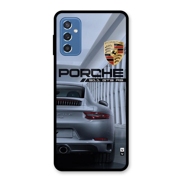 Classy Supercar Glass Back Case for Galaxy M52 5G