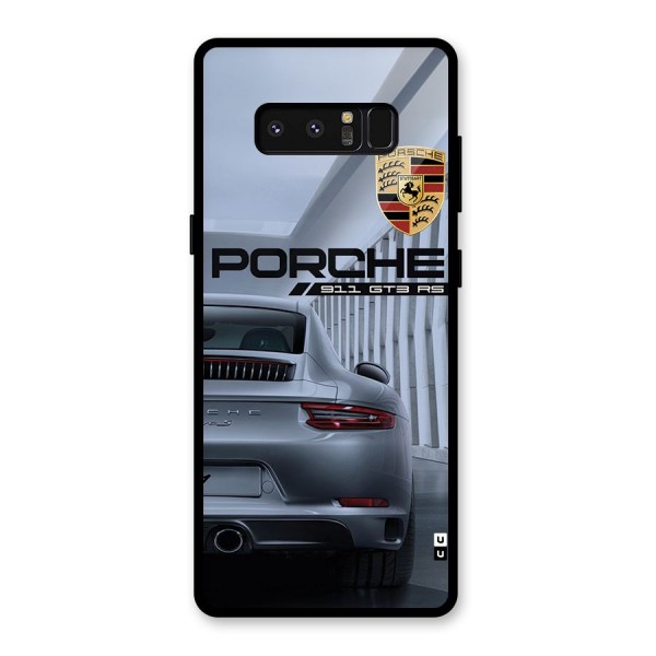 Classy Supercar Glass Back Case for Galaxy Note 8