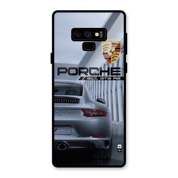 Classy Supercar Glass Back Case for Galaxy Note 9