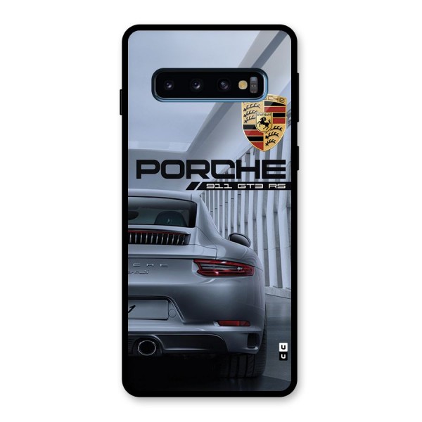 Classy Supercar Glass Back Case for Galaxy S10