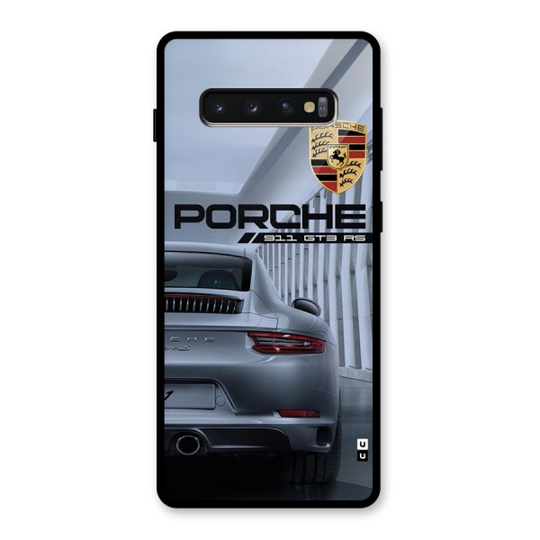 Classy Supercar Glass Back Case for Galaxy S10 Plus