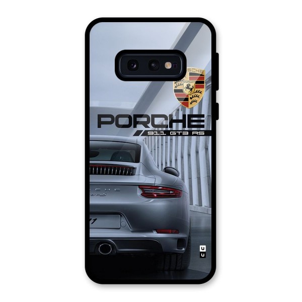 Classy Supercar Glass Back Case for Galaxy S10e