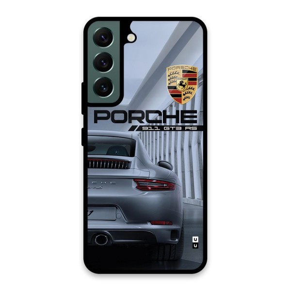 Classy Supercar Glass Back Case for Galaxy S22 5G