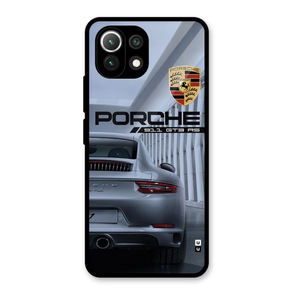 Classy Supercar Glass Back Case for Mi 11 Lite