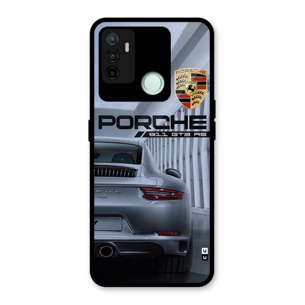 Classy Supercar Glass Back Case for Oppo A53