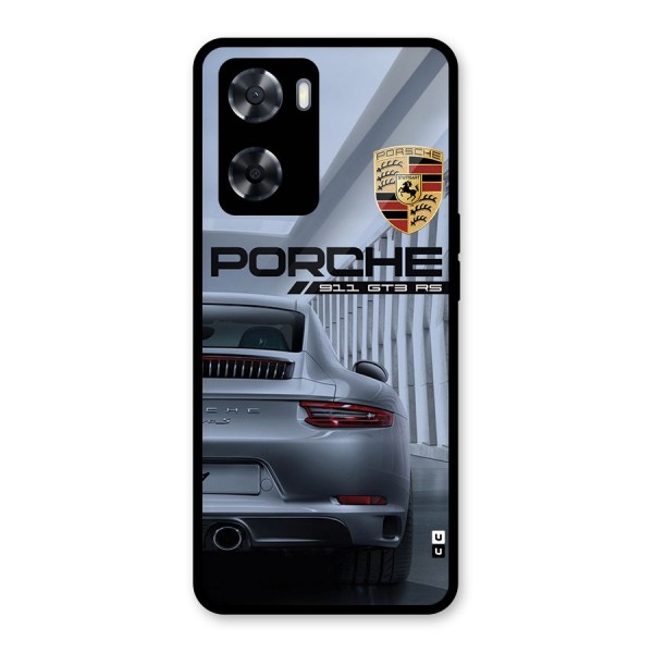 Classy Supercar Glass Back Case for Oppo A57 2022