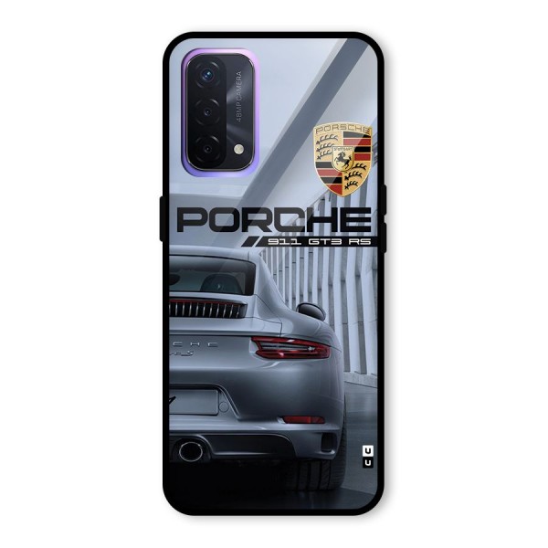 Classy Supercar Glass Back Case for Oppo A74 5G