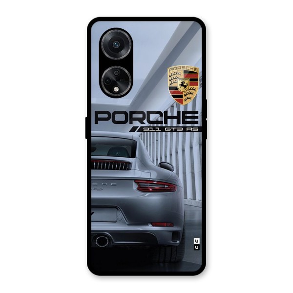 Classy Supercar Glass Back Case for Oppo F23