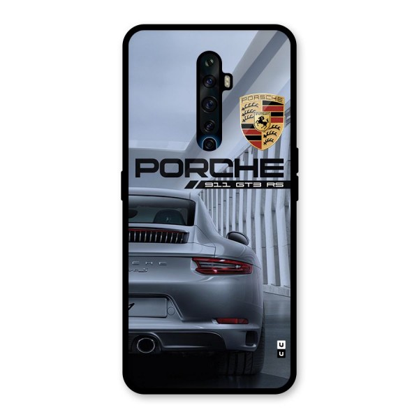 Classy Supercar Glass Back Case for Oppo Reno2 F