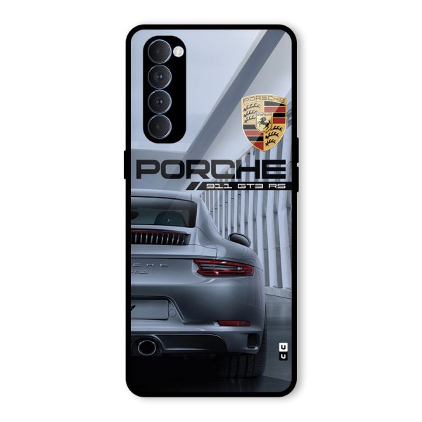 Classy Supercar Glass Back Case for Oppo Reno4 Pro