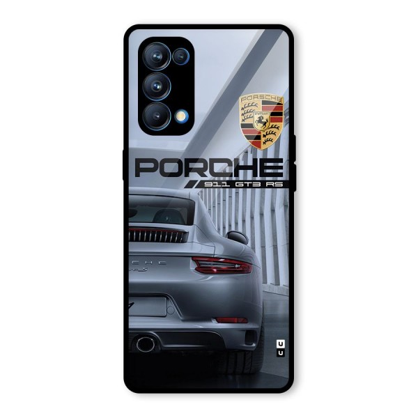 Classy Supercar Glass Back Case for Oppo Reno5 Pro 5G