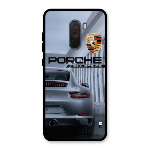 Classy Supercar Glass Back Case for Poco F1