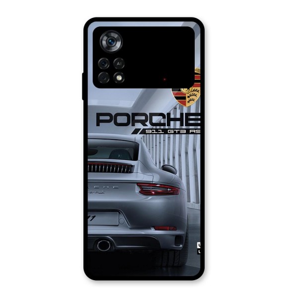 Classy Supercar Glass Back Case for Poco X4 Pro 5G