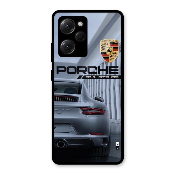 Classy Supercar Glass Back Case for Poco X5 Pro